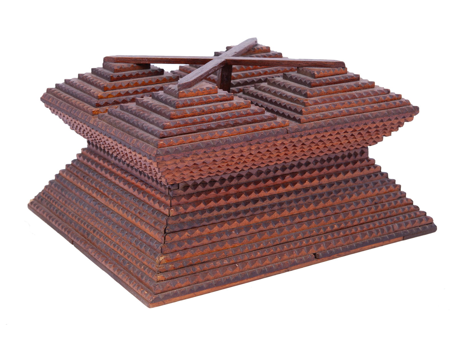 Large Antique American Tramp Art Box (1 of 8)