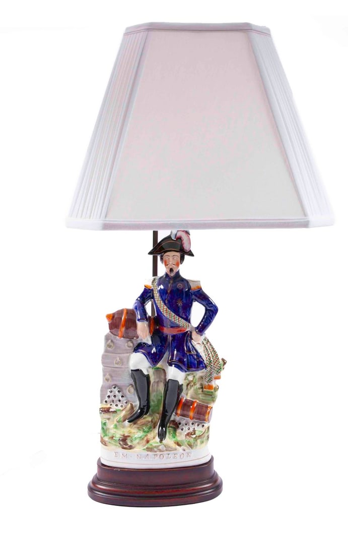 English Porcelain Staffordshire Napolean Lamp (1 of 11)