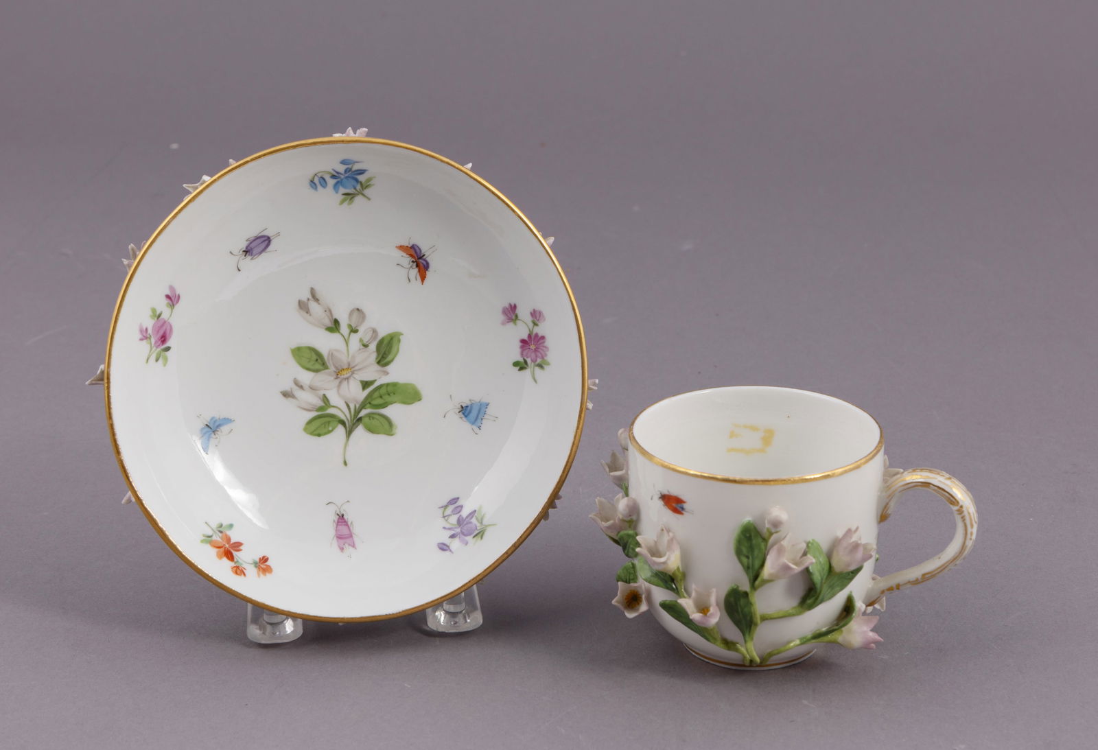 Single Meiseen Porcelain Large Coffee Cup and Saucer (1 of 5)