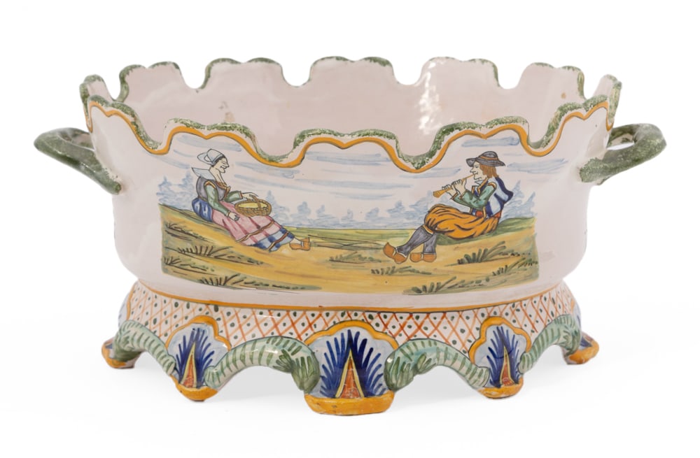 French Faience Crown Planter by Henriot Quimper (1 of 7)
