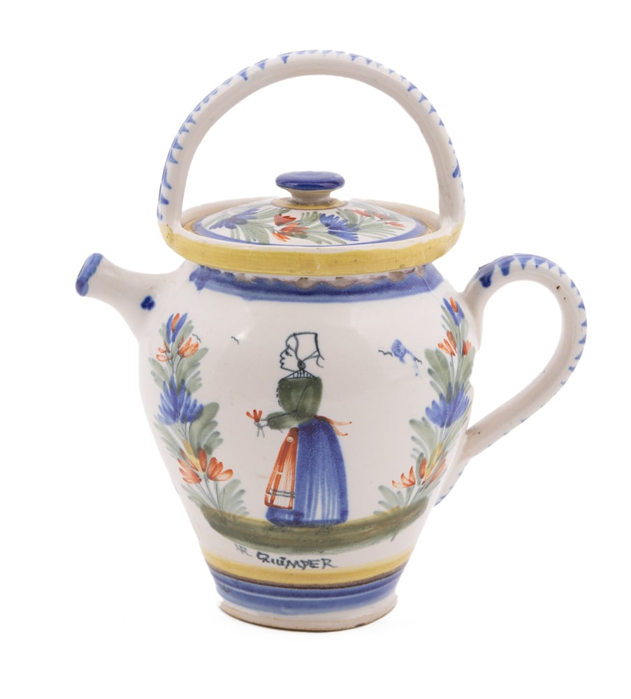 French Faience Water Jug by Henriot Quimper (1 of 7)