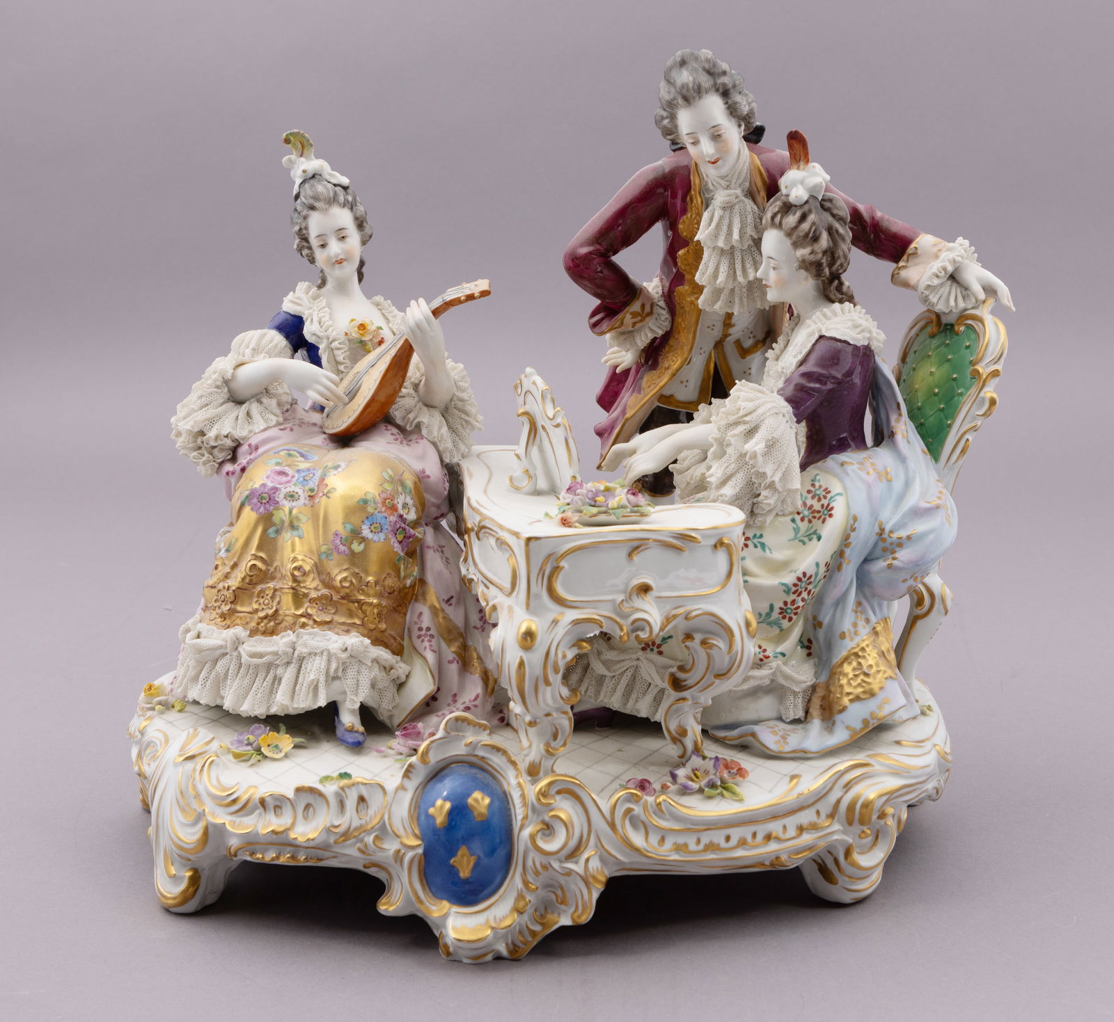 Monumental 19th Century German Porcelain Figurine of Musicians (1 of 9)