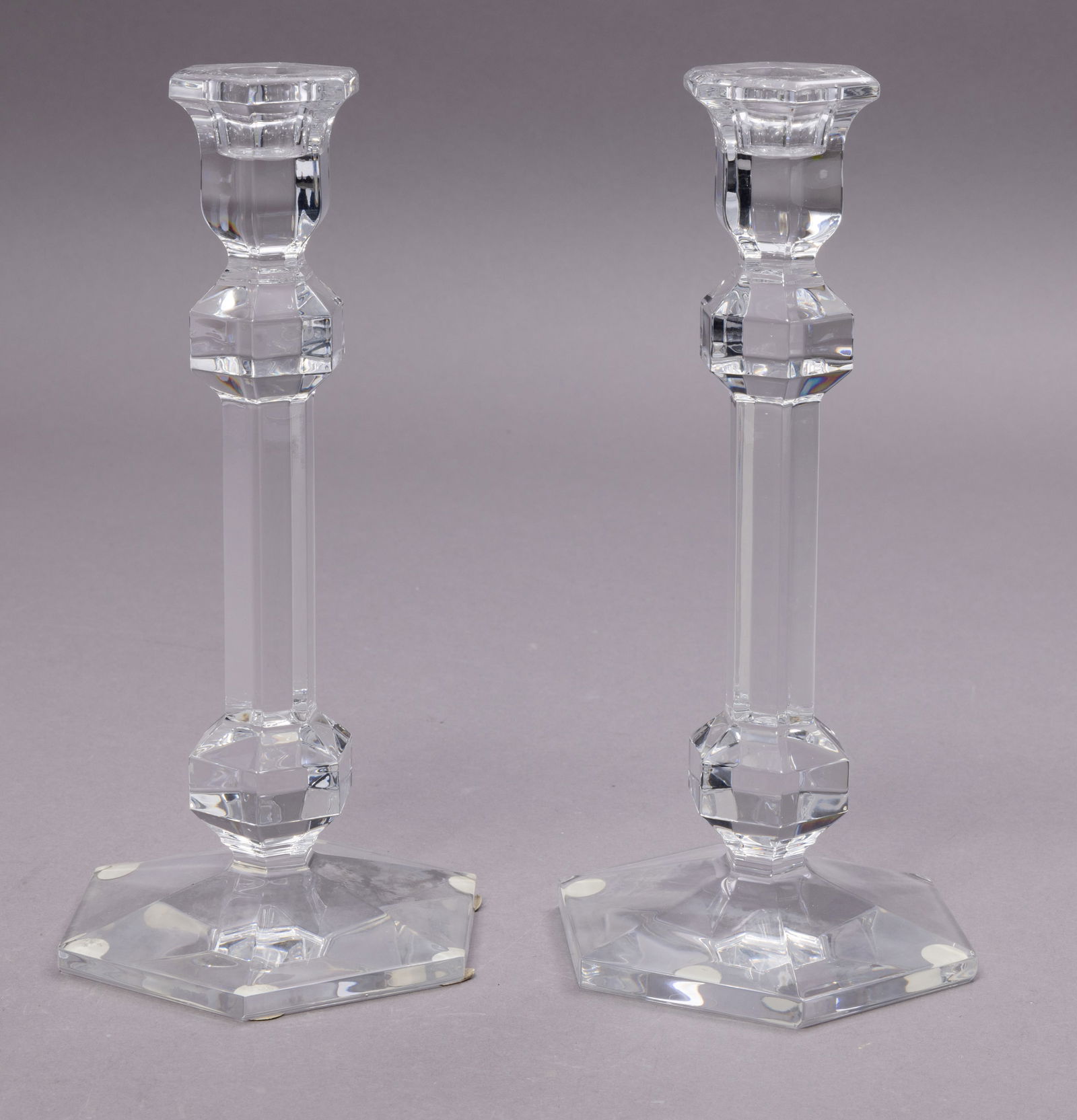 Pair of Val St. Lambert Crystal Candlestick Holders (1 of 5)