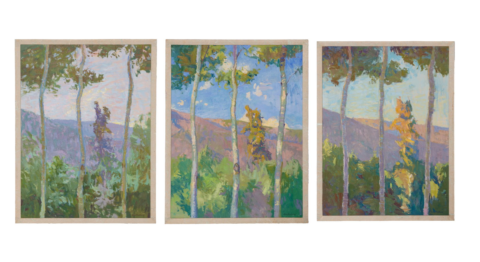Daniel Pinkham, Triptych, Oil on Panel (1 of 10)