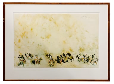 Earl Biss Jr., Turning in War Dust, Lithograph