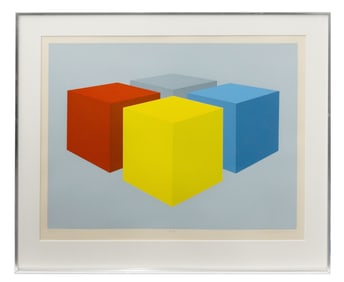 Marko Spalatin, 4 Cubes Abstract Lithograph