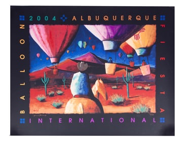 Set of Four Albuquerque International Balloon Festival Signed Posters