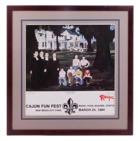 Signed George Rodrigue, Cajun Fun Fest Poster