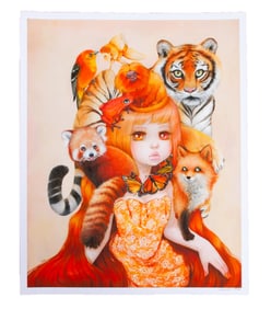 Camilla D'Errico, Donna Aurantiaco, Hand Embellished Print