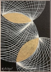 Monica Melgar, Intertwine, Acrylic Gouache with Pin Stripe Brush