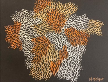 Margaret Melgar, Autumn, Acrylic Gouache with Pin Stripe Brush