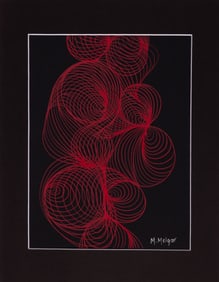 Margaret Melgar, Untitled, Work on Paper (Red Circles)