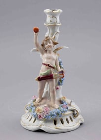 Late 19th Century German Porcelain Schierholz Candle Holder