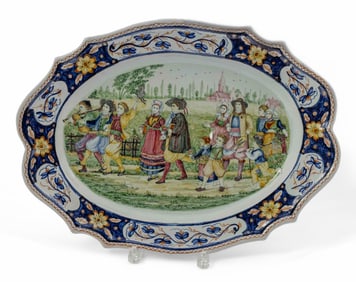 HB Quimper French Faience Platter