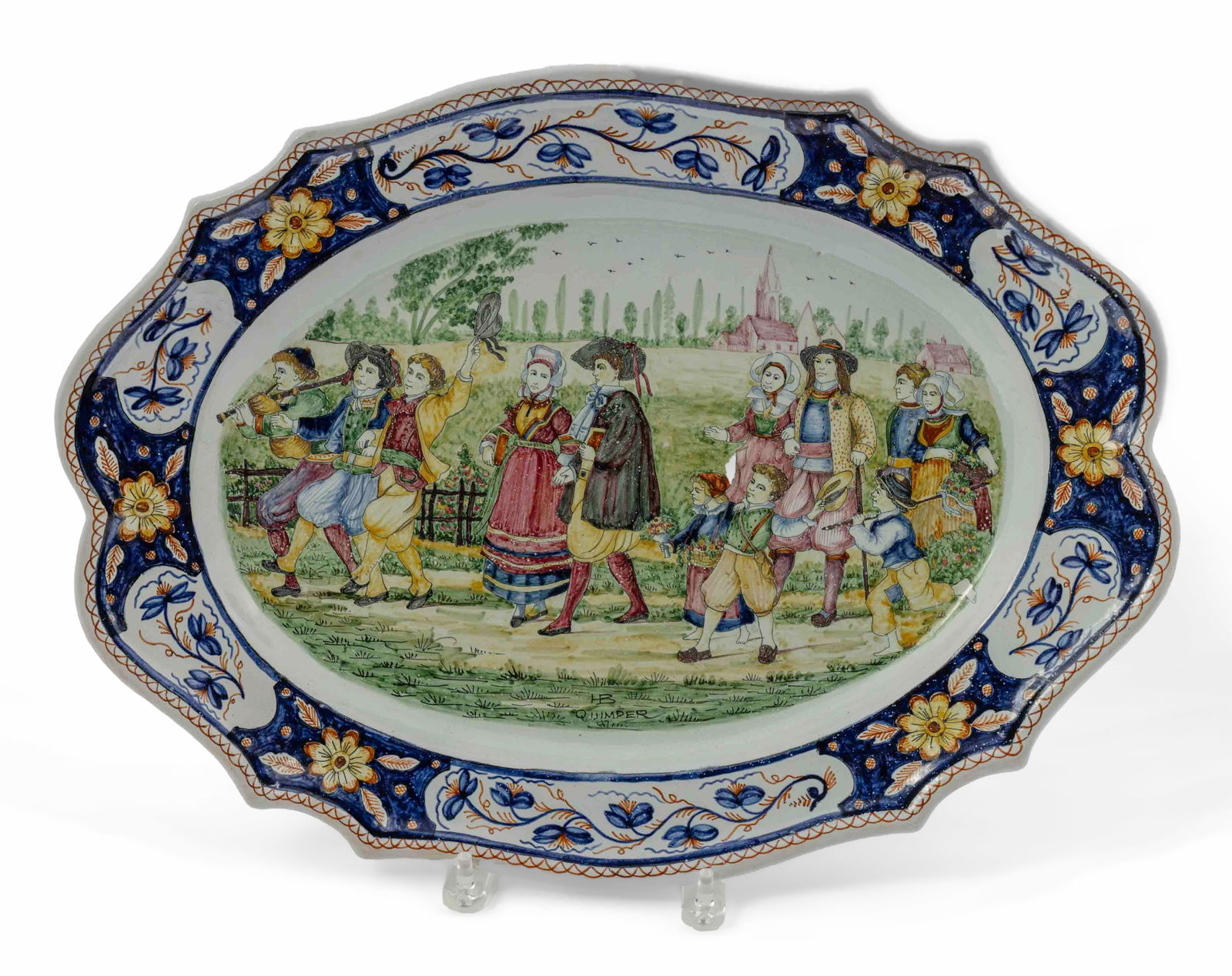 HB Quimper French Faience Platter (1 of 3)