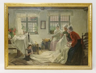 After Walter Firle, The Sewers, Oil on Canvas