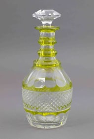 Saint Louis Cut to Clear Decanter in Citrine