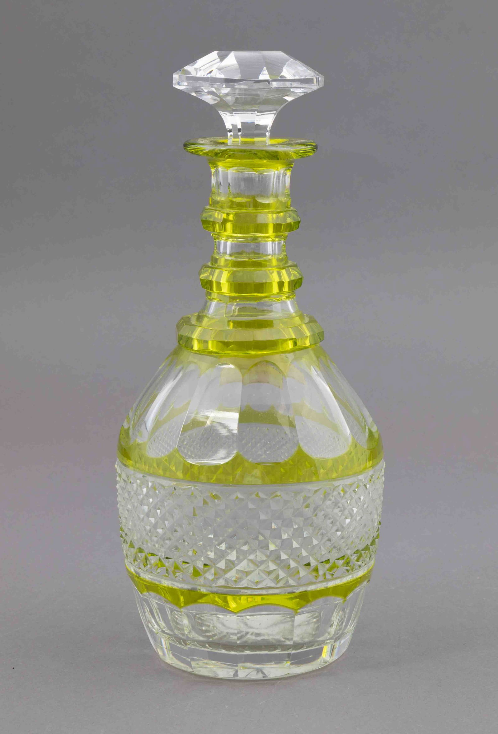 Saint Louis Cut to Clear Decanter in Citrine (1 of 6)