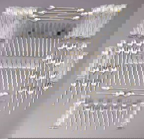 100 Piece Wallace Sterling Silver Set -Aegean Weave