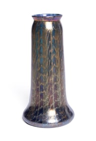 Art Nouveau Rare Nash Chintz Art Glass Vase