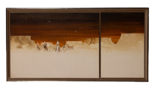 Michael Atkinson, American - Western Scene, Watercolor on Paper