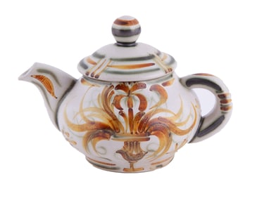 Keraluc Quimper Lidded Pottery Tea Pot