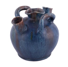 Flemish Glazed Pottery Stoneware Water Vessel