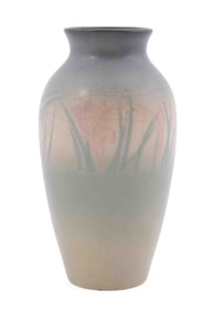 Rookwood Vellum Glazed Landscape Pottery Vase