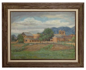 Richard Vernon Goetz, New Mexico Landscape, Oil on Canvas