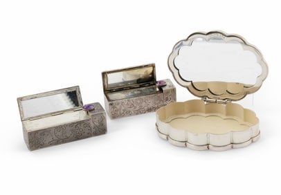 Three Sterling Silver Vanity Objects