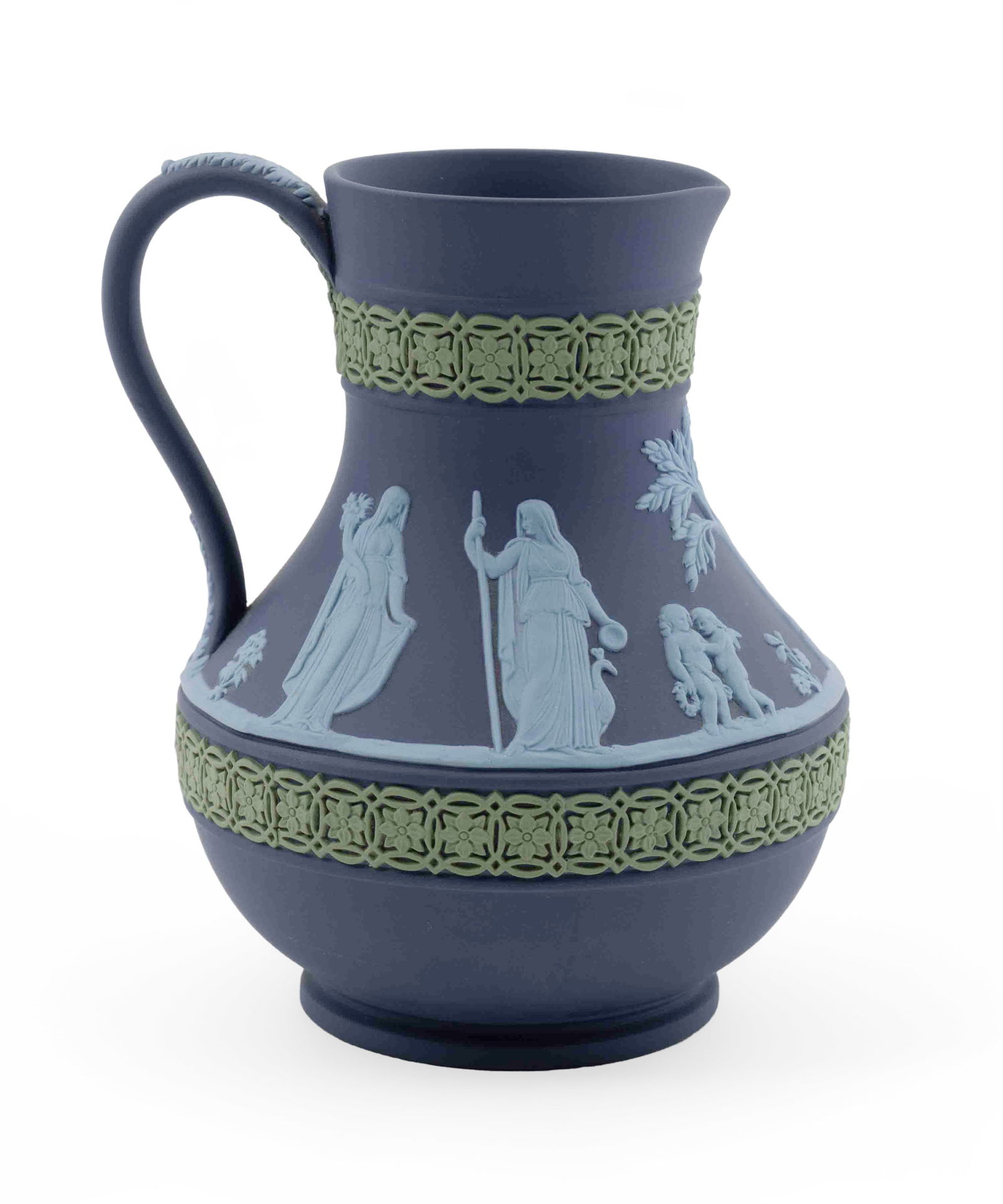 Wedgwood Jasperware Pitcher in Blue and Green (1 of 7)