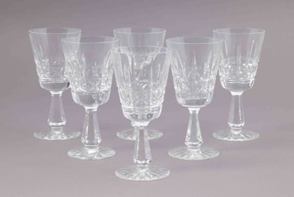 Set of Six Waterford Crystal Cordial Glasses