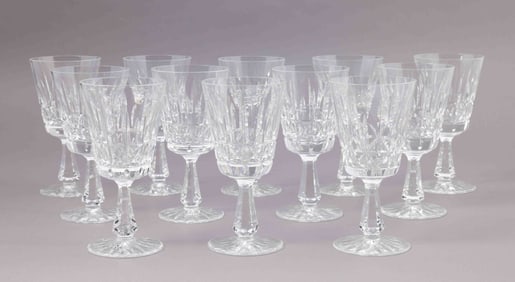 Set of Twelve Waterford Crystal Water Goblets