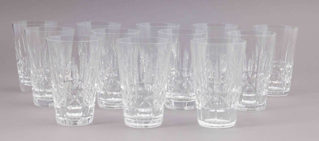 Set of Twelve Waterford Crystal Water Glasses