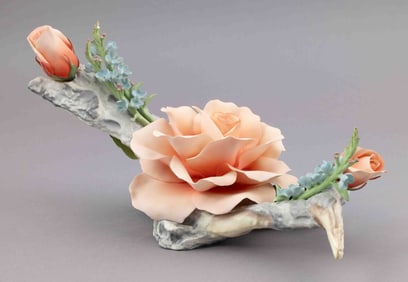Boehm Bone Porcelain Flower, Lady Helen Rose