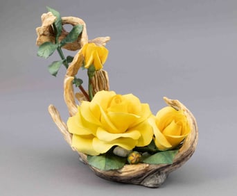 Boehm Bone Porcelain Flower, Grandpa Dickson Rose