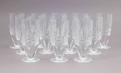 Set of Twelve Waterford Crystal Iced Tea Goblets