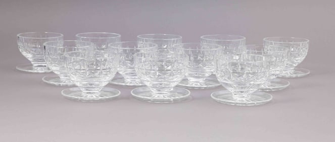 Set of Twelve Waterford Crystal Maureen Footed Dessert Glasses
