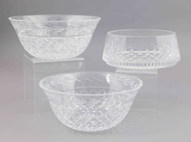 Three Waterford Crystal Bowls