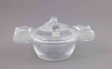 Lalique Lidded Lilypad Dish