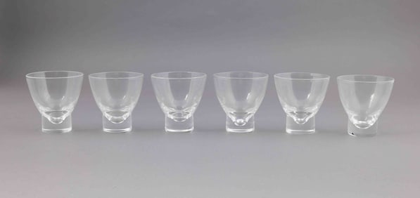Set of Six Steuben Rocks Glasses