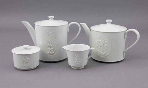 Four Piece KPM Arkadia Porcelain Tea Service