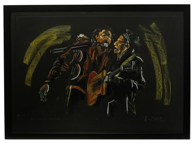 Ronnie Woods, Paint It Black, Pretty Beat Up, Hand-signed Silkscreen Print on Watercolor Paper
