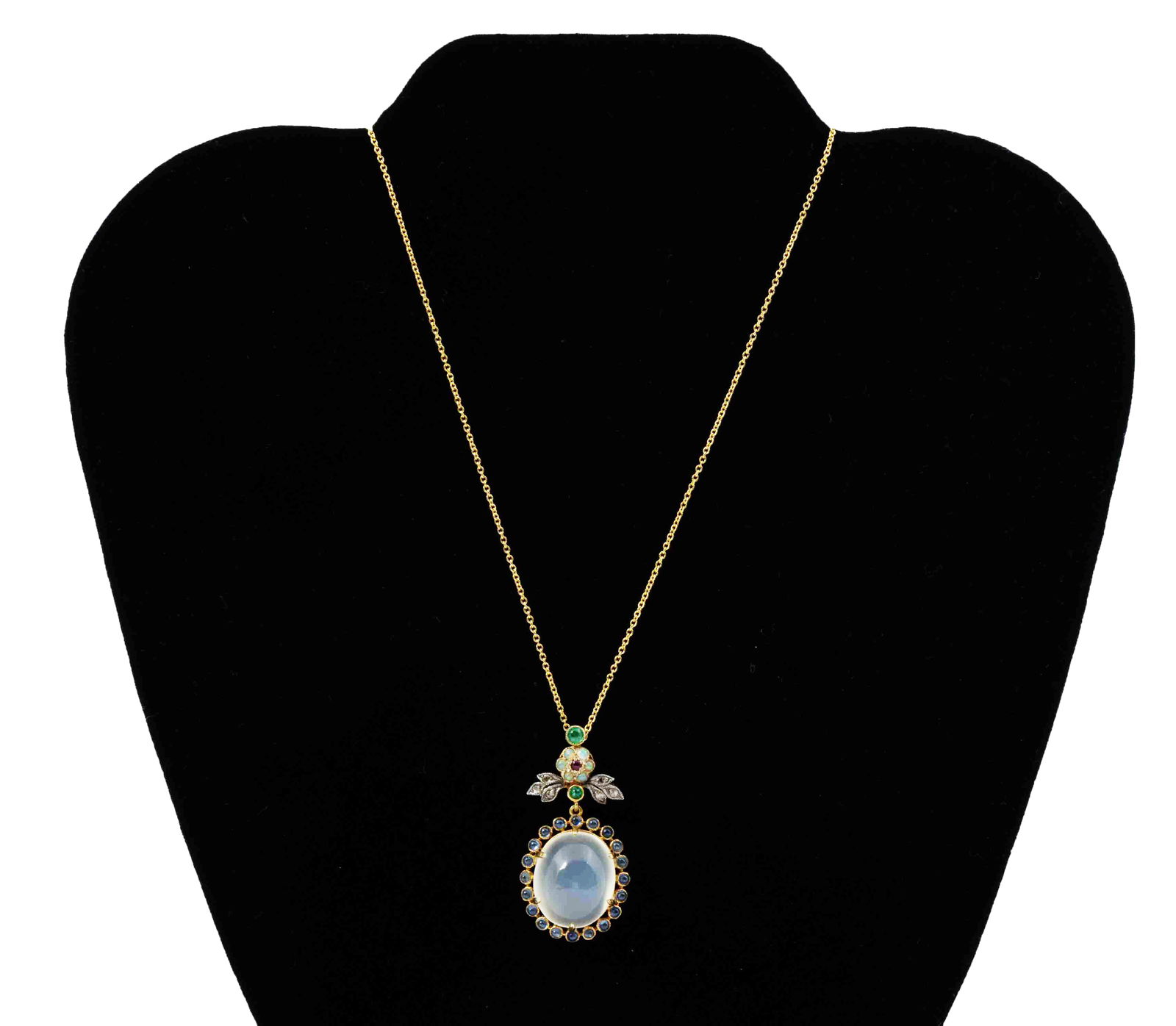 Ladies Stunning Moonstone Pendant on a Gold Chain (1 of 4)