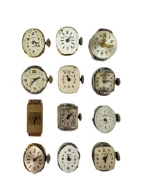 12 Vintage Ladies Hamilton Dial and Movements
