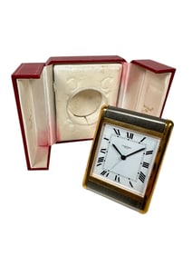 Cartier Alarm Clock with Box and Papers