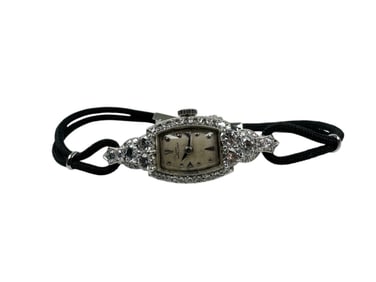 Vintage Ladies Hamilton Platinum & Diamond Watch