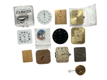 Collection of Dials and Quartz Movements - Baume Mercier and more