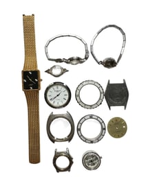 Various Watch Cases Including Rolex Datejust Dial