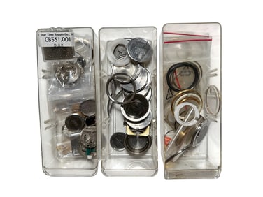 Collection of Watch Case Backs and Movements